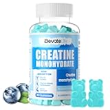ElevateLife Creatine Monohydrate Gummies for Men & Women, Chewables Creatine Monohydrate for Muscle Strength, Muscle Builder, Energy Boost, Pre-Workout Supplement(90 Count)-Blueberry