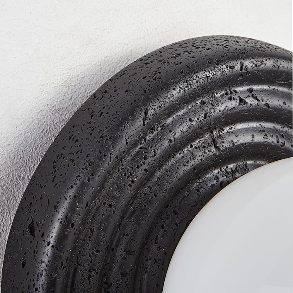 Apliques de Pared Modernos Interior Redondos con Orificios de Mármol Negros con Pantalla de Cristal Blanco Ideales para Dormitorio Sala de Estar Pasillo Cafetería U Hotel Casquillo G9