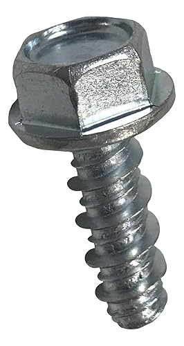 Hip Together Tornillo para cortacésped de 14"-15 x 34" de punta roma, tornillos hexagonales sin ranurar de cabeza de arandela (paquete de 6)