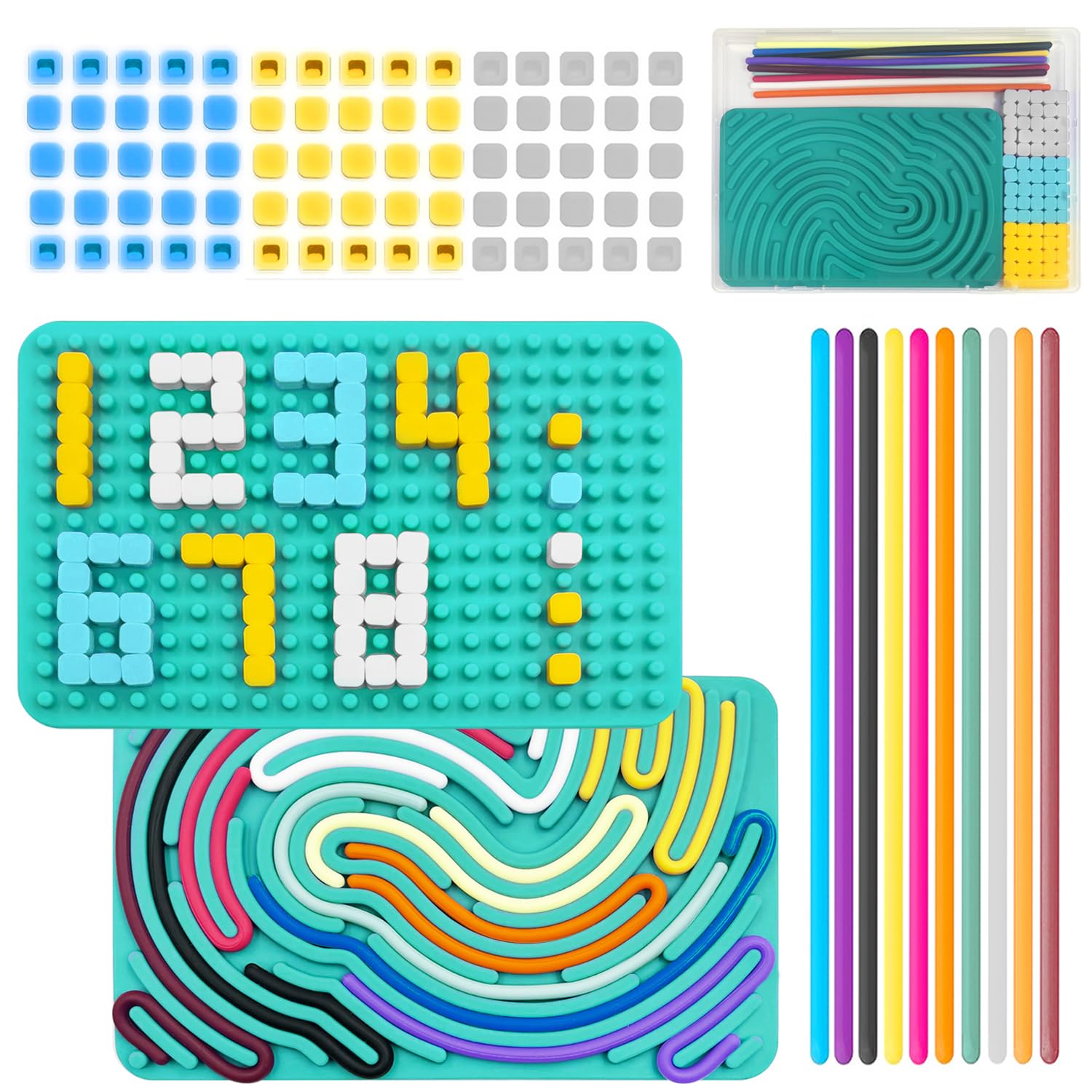 Pushpeel Sensory Board Sensory Activity Board, Double-Sided Silicone Sensory Silicone Fidget Board 1 thumbnail image