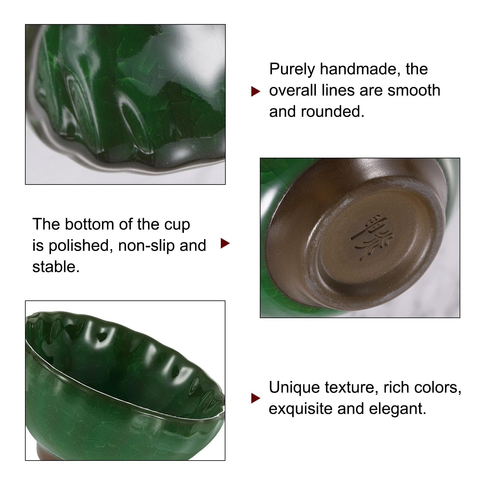 QUARKZMAN 2 sztuki japońska miseczka na matchę 120 ml Tradycyjny zestaw do parzenia herbaty Gong Fu Ceramika Mate Herbata do picia Japońska bez uchwytu Duża porcelanowa miseczka na herbatę Matcha