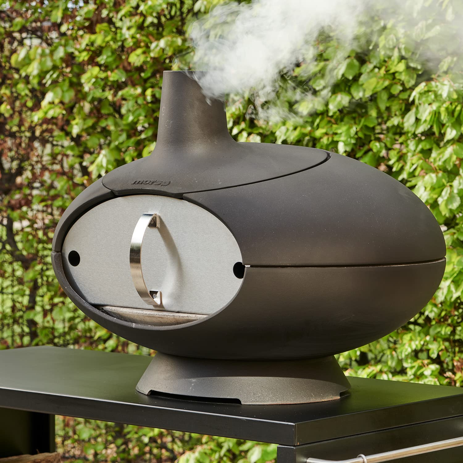 Morsø Tür für Forno Outdoor Ofen – Ofentür aus rostfreiem Stahl, Zubehör speziell für den Forno Garten-Backofen, im cleanen Design