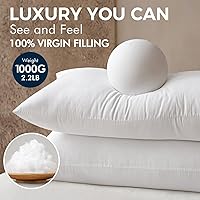 Vista 2 de MIULEE - Rellenos de almohadas decorativas, 14x36 pulgadas con relleno de fibra virgen 100% para cama y sofá