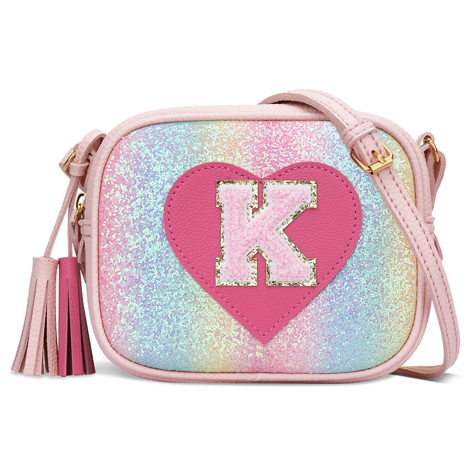 KKXIU Gifts for 3 4 5 6 7 8 Year Old Girls Initial Toddler Purse