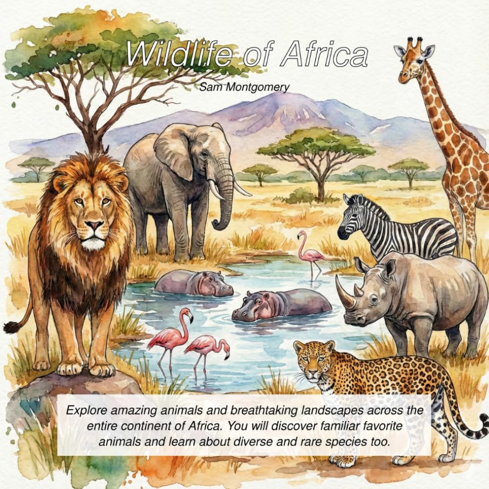 Wildlife of Africa: Coloring Book for Adults and Children