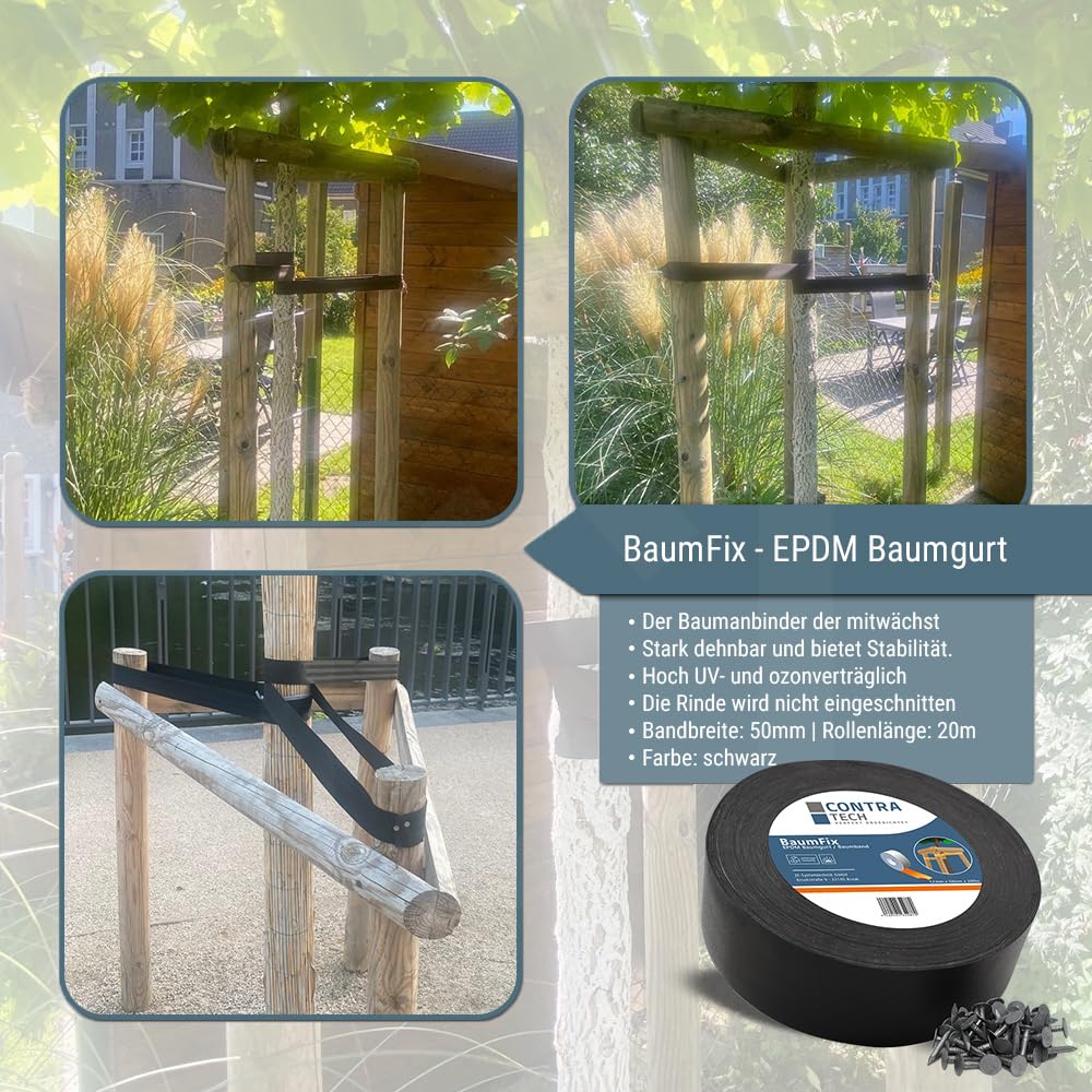 Selftech BaumFix - EPDM Baumgurt Baumband Baumbinder - Stabilisieren von  Jungen Bumen in der Wachstumsphase : Amazon.de: Garten