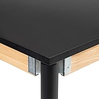 Vista 5 de Learniture Mesa de laboratorio escolar de ciencia resistente con parte superior resistente a productos químicos, mesa de ciencia de altura ajustable