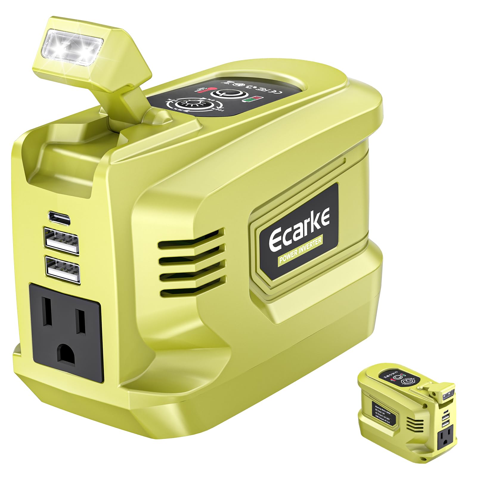 Ecarke 220W Portable Power Inverter Compatible with Ryobi 18V Battery