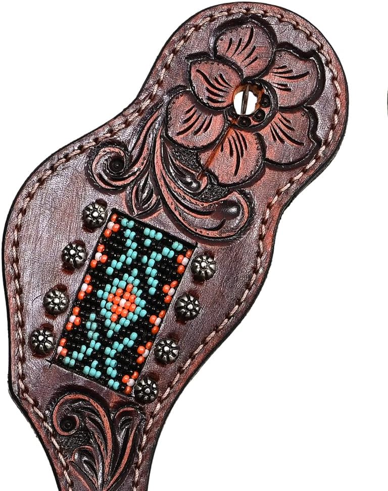 Leather Spurs Straps for Adults Western Womens Spur Horse Riding Barrel Racing Show and Rodeo Strap Adult Women