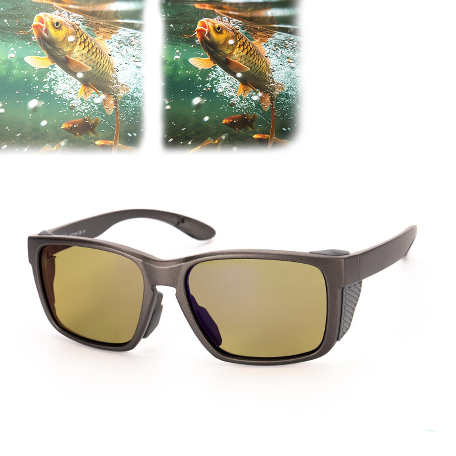 Okulary Przeciwsłoneczne Aquavision Pro, Okulary Ochronne Z Polaryzacją Uv400, Lekkie Okulary Wędkarskie Bez Oprawek (Yellow)