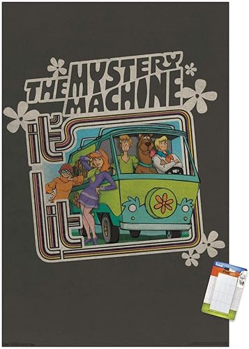 Trends International Scooby-Doo - Póster de pared iluminado, 22.37 x 34.00 pulgadas, paquete de póster y montaje