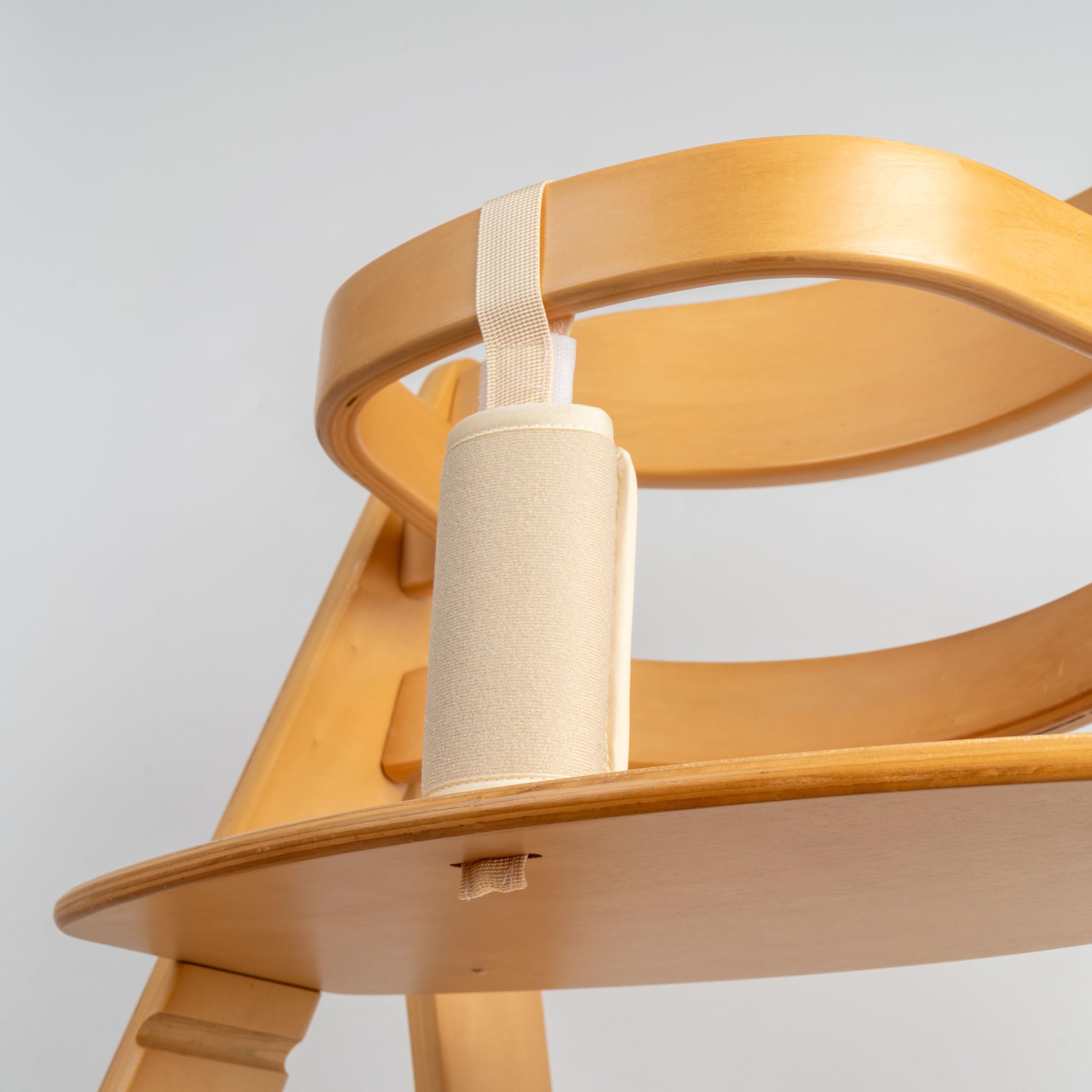 Set cintura inguinale e protezione per imbracatura per seggiolone, confezione da 2, beige, cintura per imbracatura compatibile con Hauck Alpha Beta, Stokke Tripp Trapp, roba Sit Up