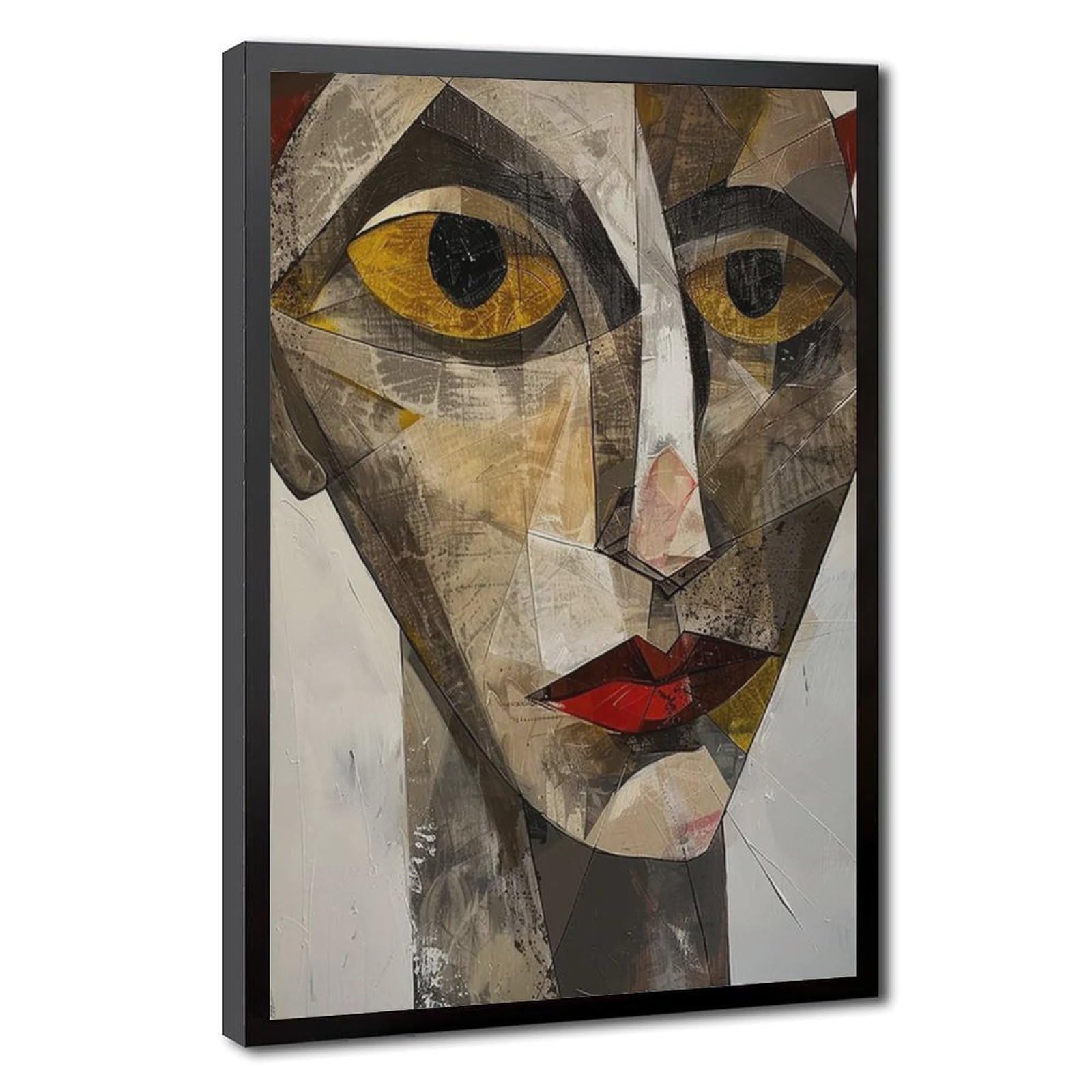 Bareronor Abstract Cubist Face Canvas Poster for Home Decor Gift