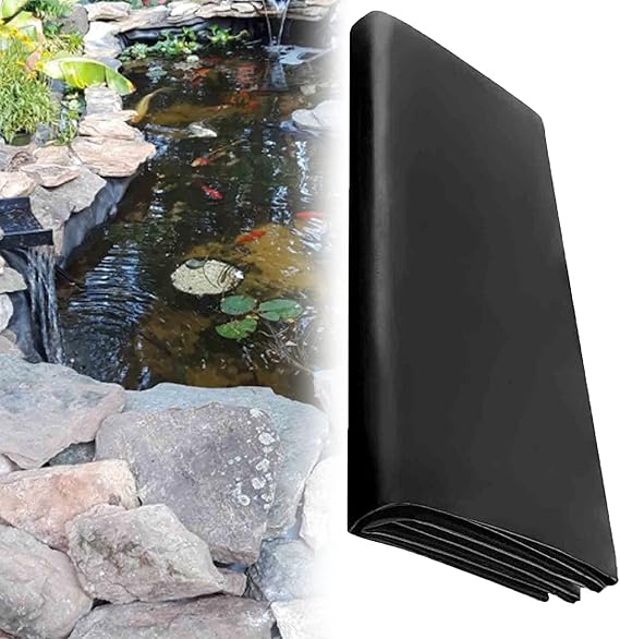 Image CICOLO Plastic Pond Liner Underlay, HDPE Polythene Sheeting Roll Heavy Duty Black Fish Pond Bed Liner Waterproof Pool Membrane for Ponds Water Pool Fountains Waterfall Garden,10×20m Image CICOLO Plastic Pond Liner Underlay, HDPE Polythene Sheeting Roll Heavy Duty Black Fish Pond Bed Liner Waterproof Pool Membrane for Ponds Water Pool Fountains Waterfall Garden,10×20m