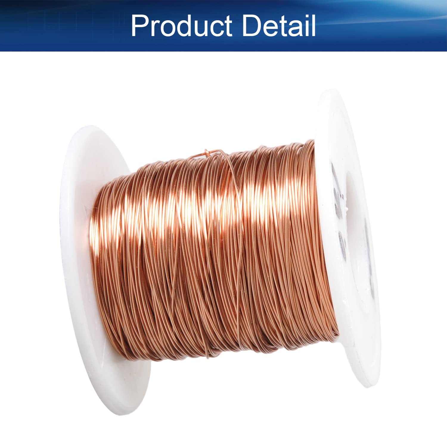 Heyiarbeit Magnet Wire - 164ft 25 AWG Enamel Copper Wire -4
