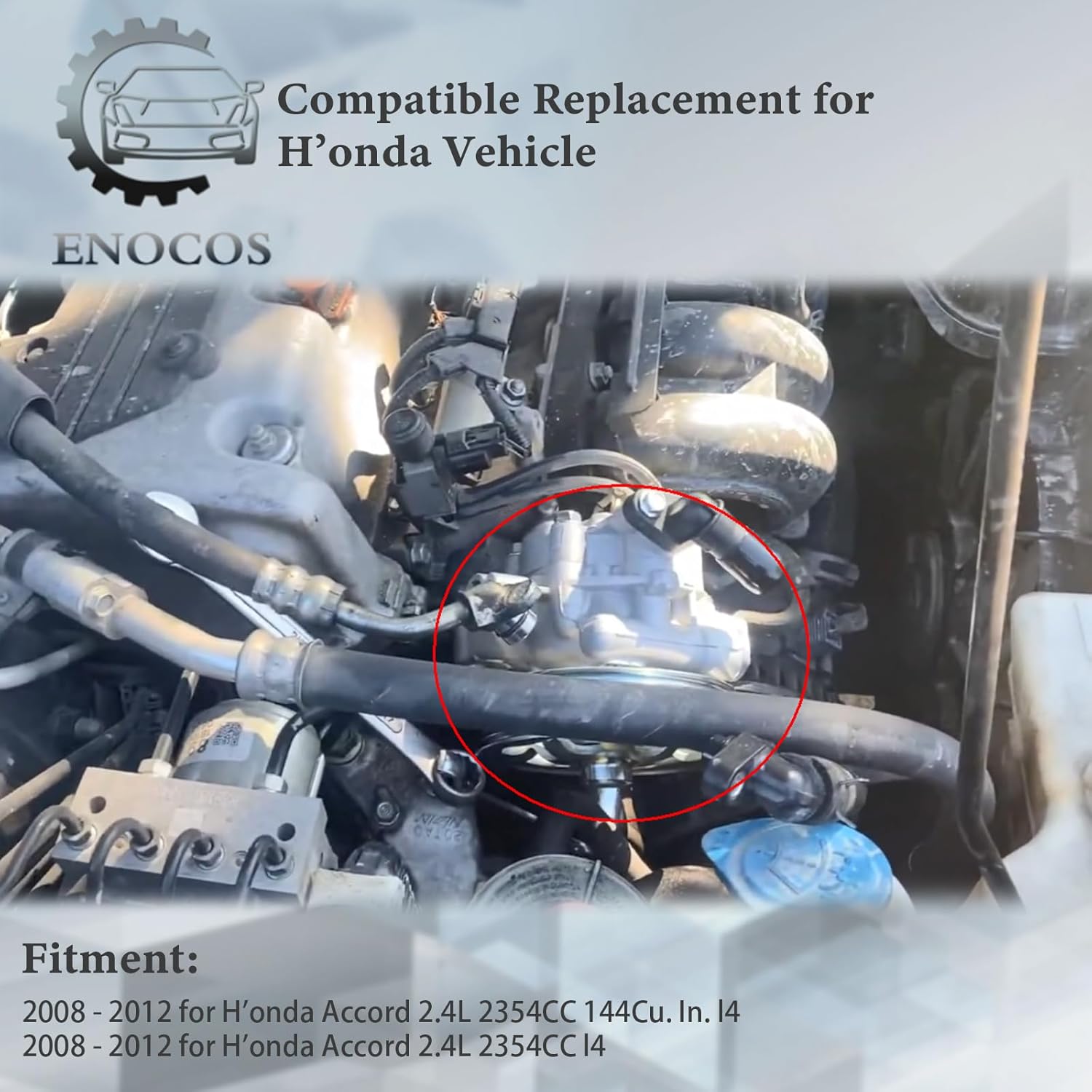 21-5495 Power Steering Pump with Pulley Compatible with 2008 2009 2010 2011 2012 H'onda Accord 2.4L Replace 56100R40A03 Power Steering Assist Pump