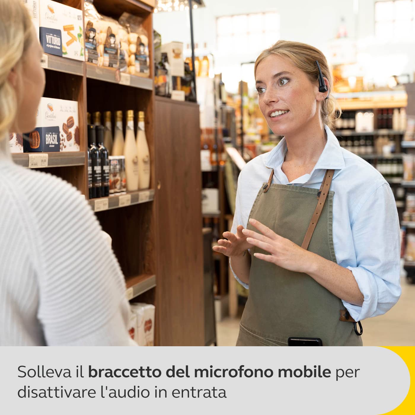 Jabra Perform 45 Mono Auricolare Bluetooth con gancio auricolare, microfono con cancellazione del rumore ultra avanzata, funzionalità Premi per parlare, modalità Face2Face e design sobrio Nero
