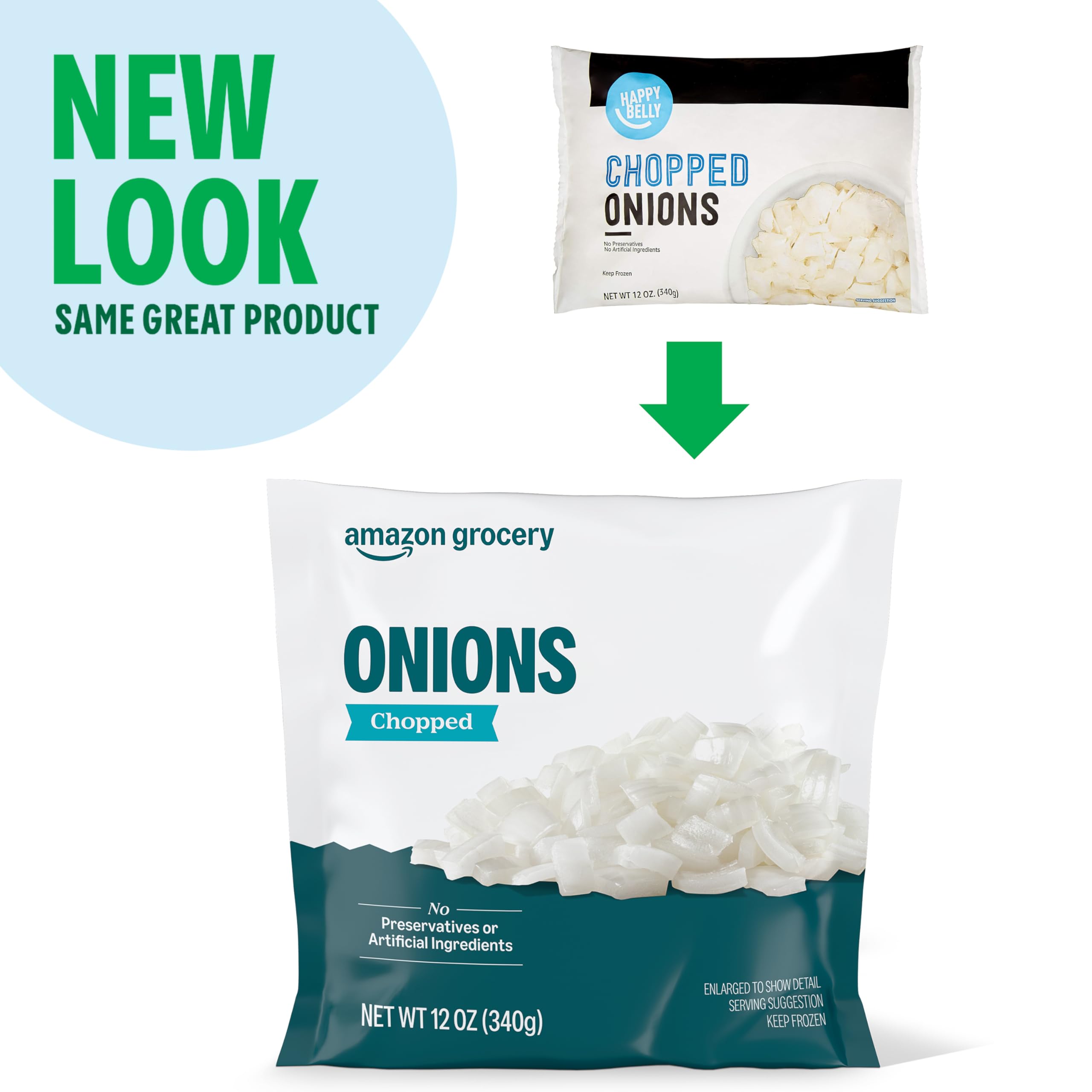 Amazon Grocery Chopped Onions 12 Oz Frozen Previously Happy Belly Packaging May Vary — view 3