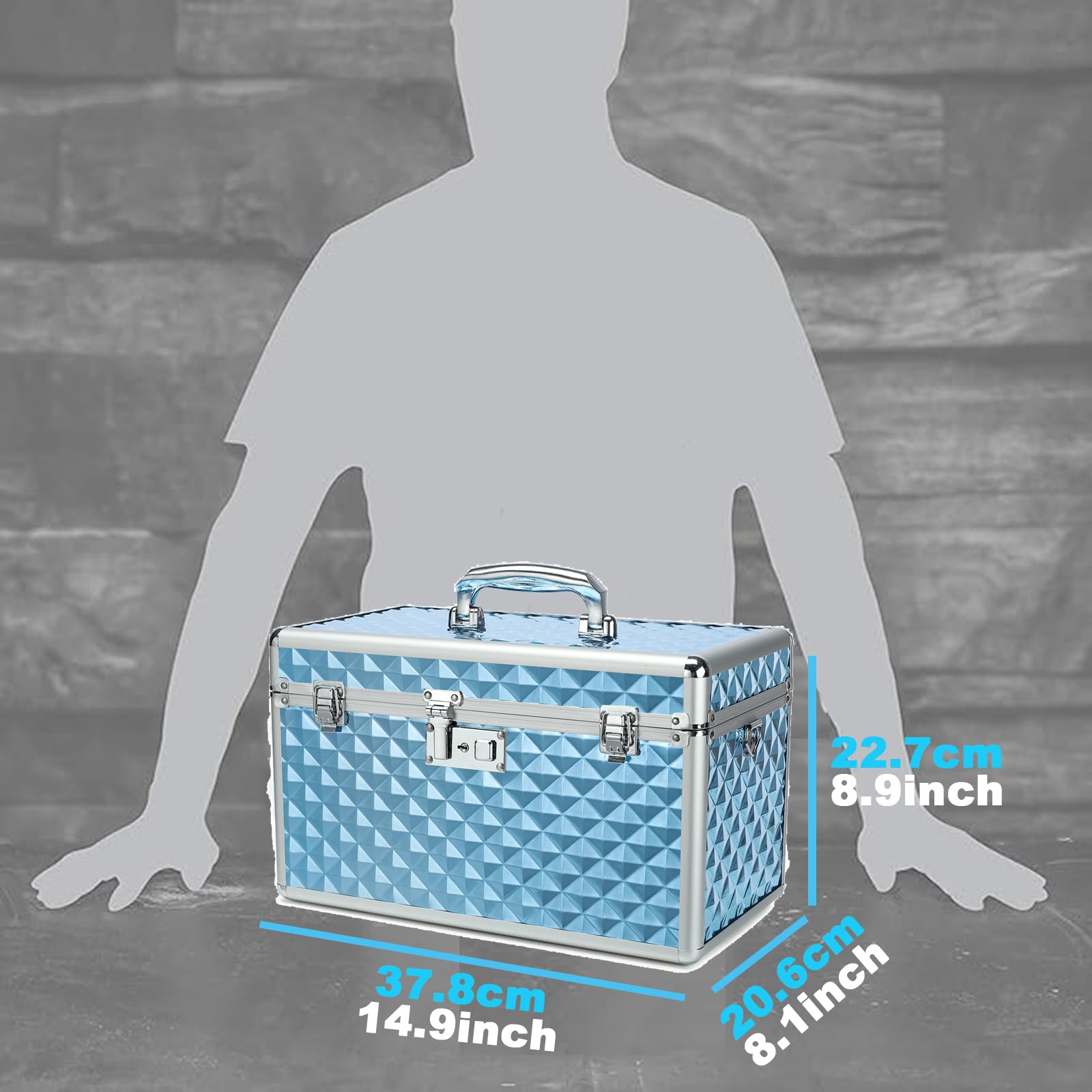 Caja de almacenamiento con cerradura de llave, caja de almacenamiento de medicamentos con cerradura, caja vacía de primeros auxilios, caja de seguridad con cerradura de seguridad, caja de