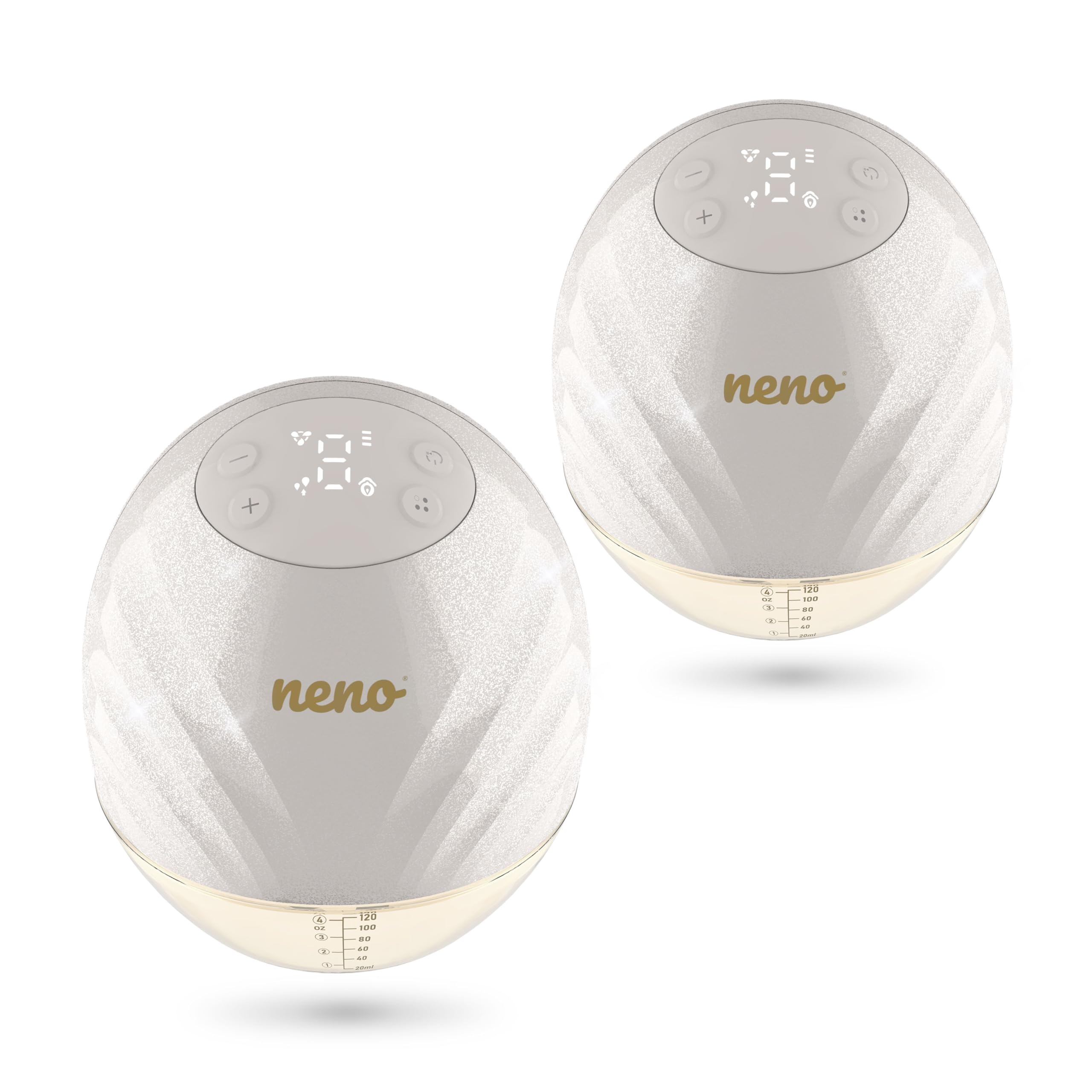 NENO Perla Twin Milchpumpe Elektrisch - Dreiphasen Elektrische Milch Pumpe Freihändig - Leiser und Diskreter Betrieb - 9 Saugstufen - BPA-frei – LED-Anzeige - Schnelles USB-C-Laden