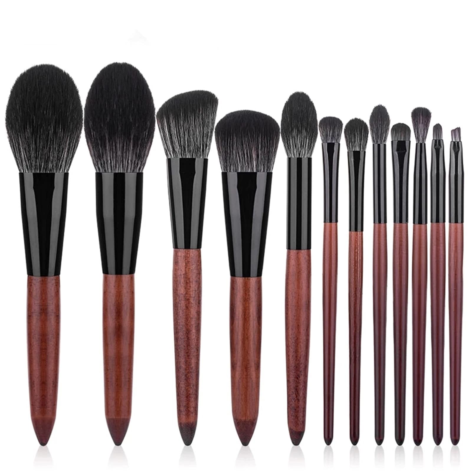 Set di Pennelli per Trucco Set di pennelli trucco alta qualità da 12 pezzi, strumento in fibra morbido Professionale