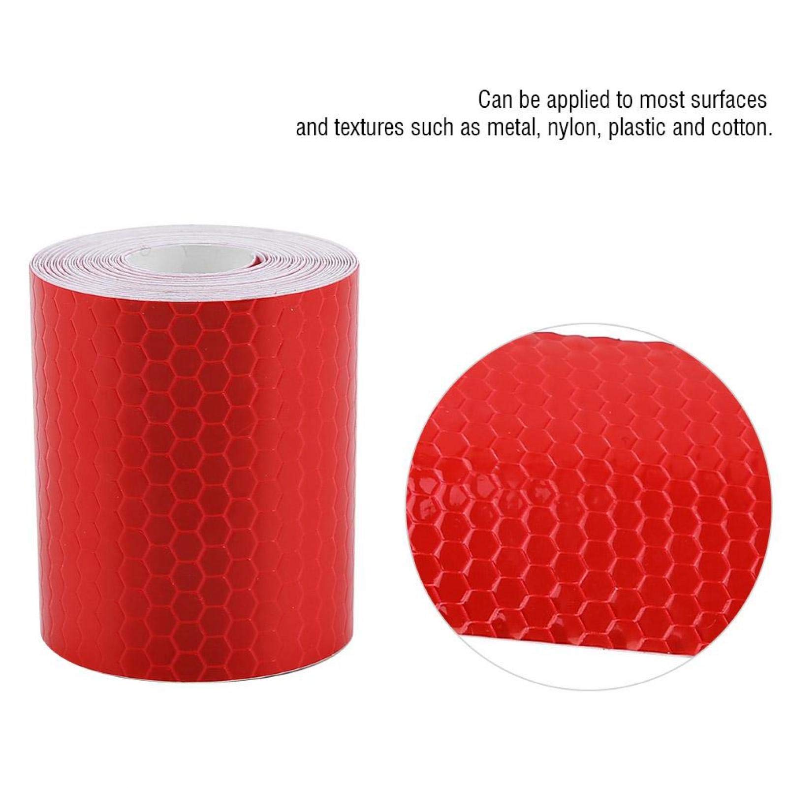 6 Colors Reflective Tape, Reflective Stickers Bike Reflective Tape for Bikes Bicycles Decoration 5Cmx3m(Red)