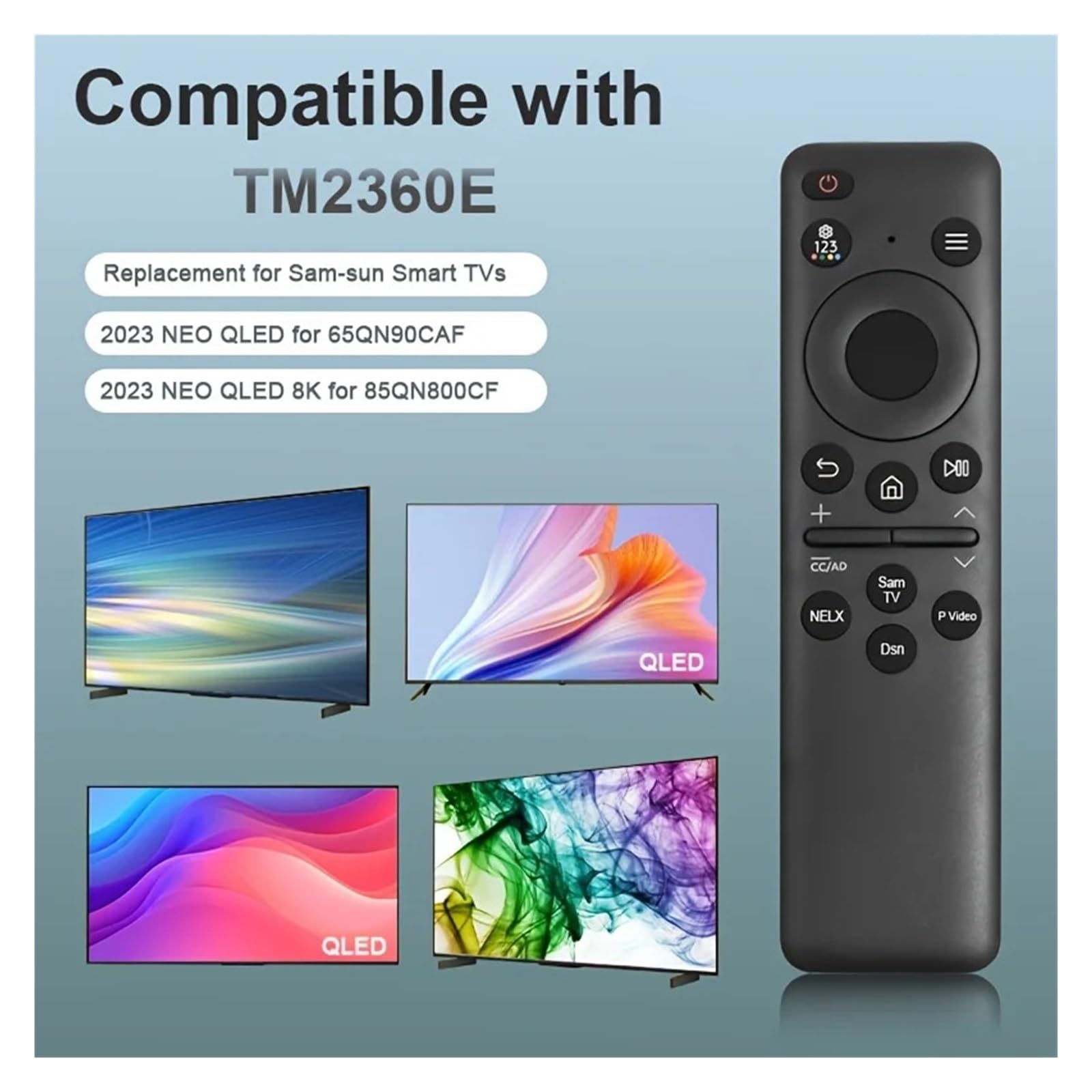 1 szt. Nadaje się do pilota do telewizora BN59-01432A Kompatybilny z funkcją głosową Crystal UHD Neo QLED