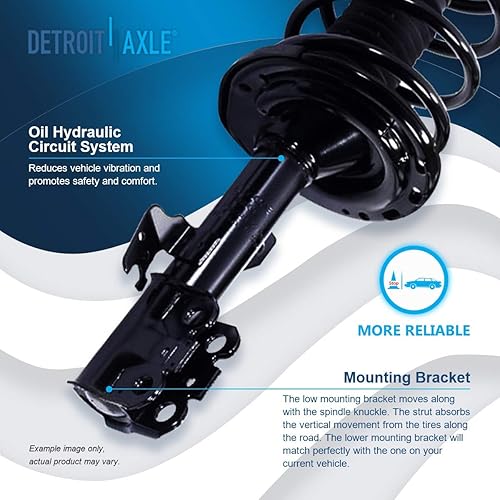 Miniatura 779 de Detroit Axle - Puntal delantero para Hyundai Sonata 2012-2014 2012-2015 Kia Optima, puntal lateral izquierdo con montaje de resorte helicoidal 2013