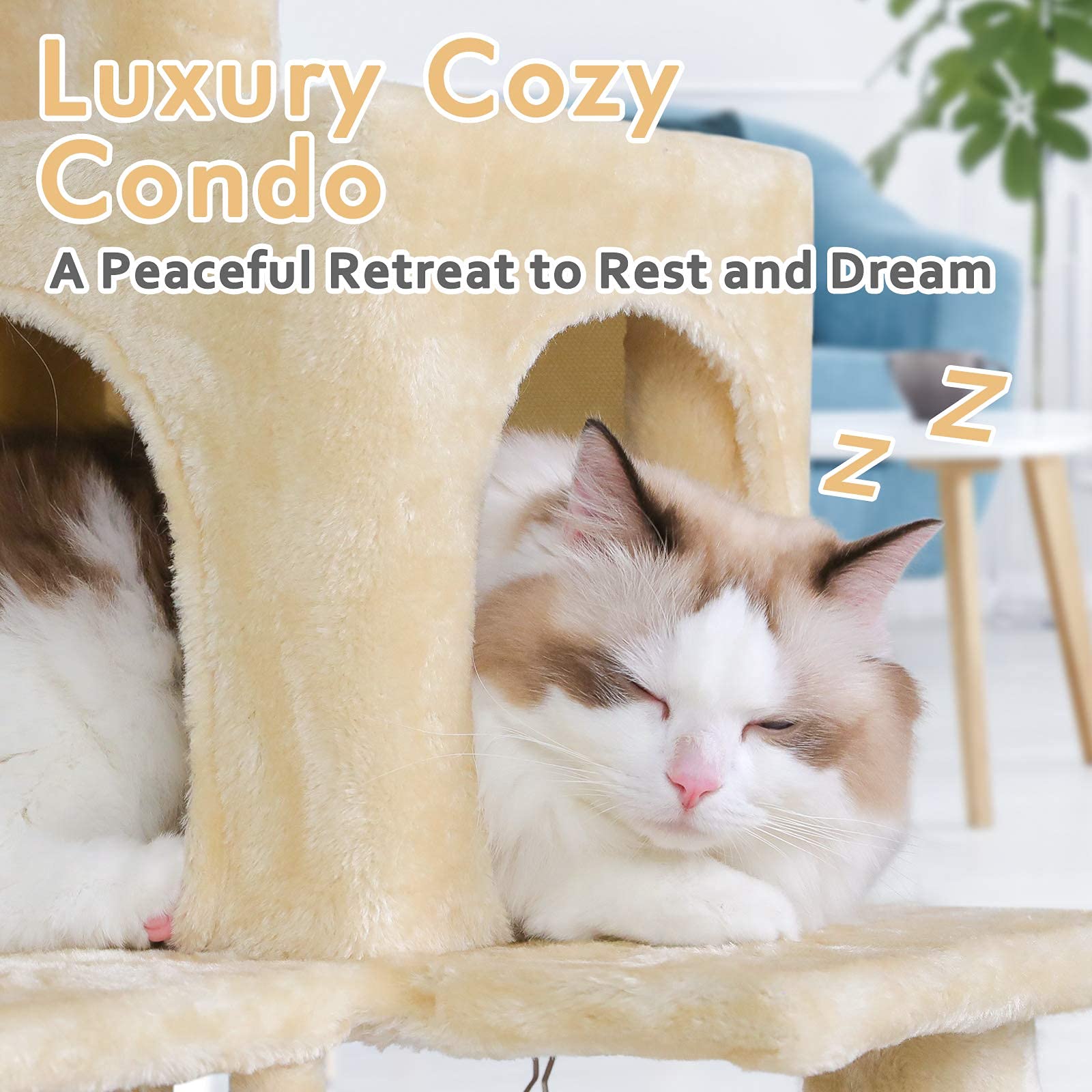 rabbitgoo Cat Tree 39" Cat Tower for Indoor Cats, MultiLevel Cat House