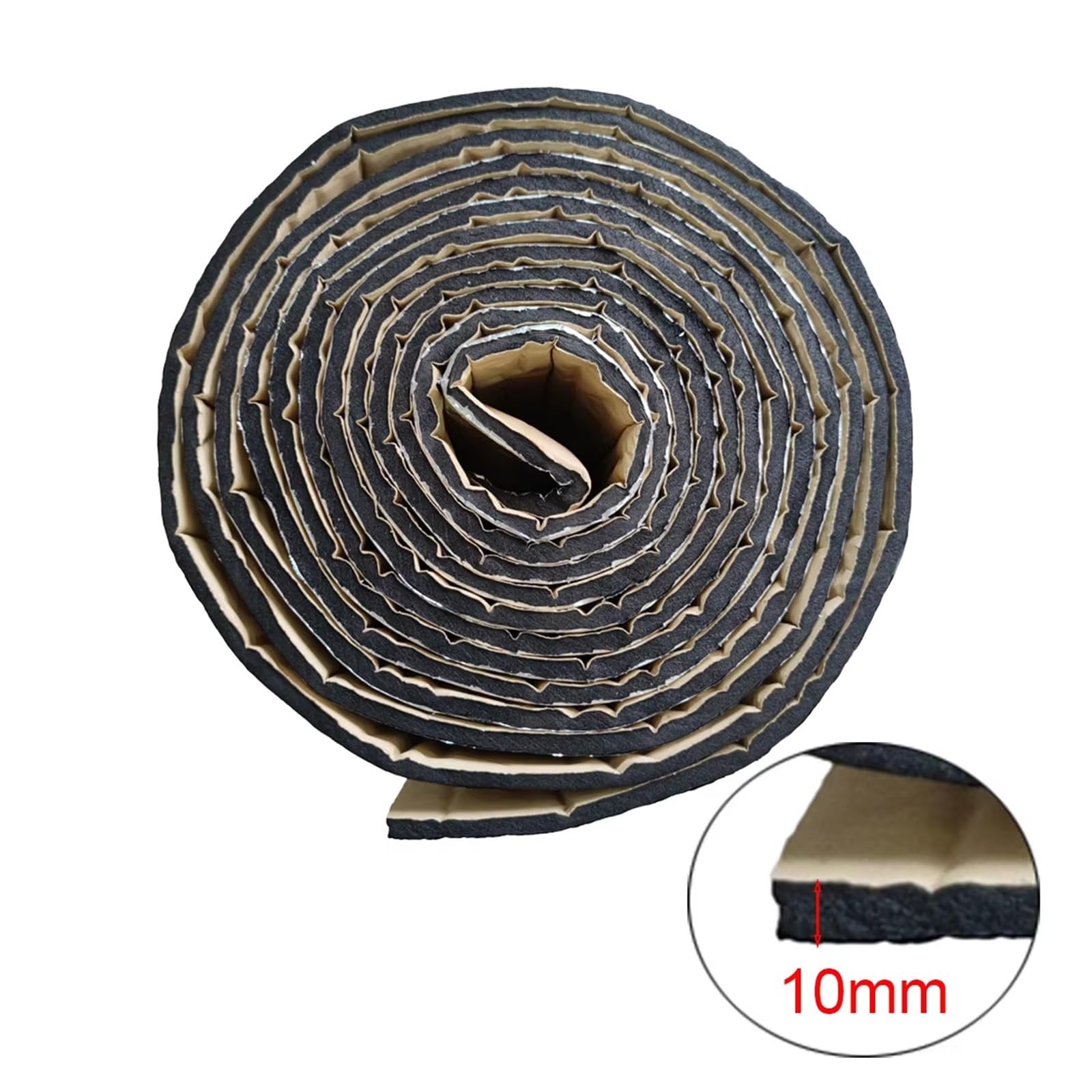 Espuma aislante acústica para coche, 300cm x 50cm, 5/7/10mm, aislamiento térmico insonorizante para puerta del capó Aislamiento térmico y acústico del capó