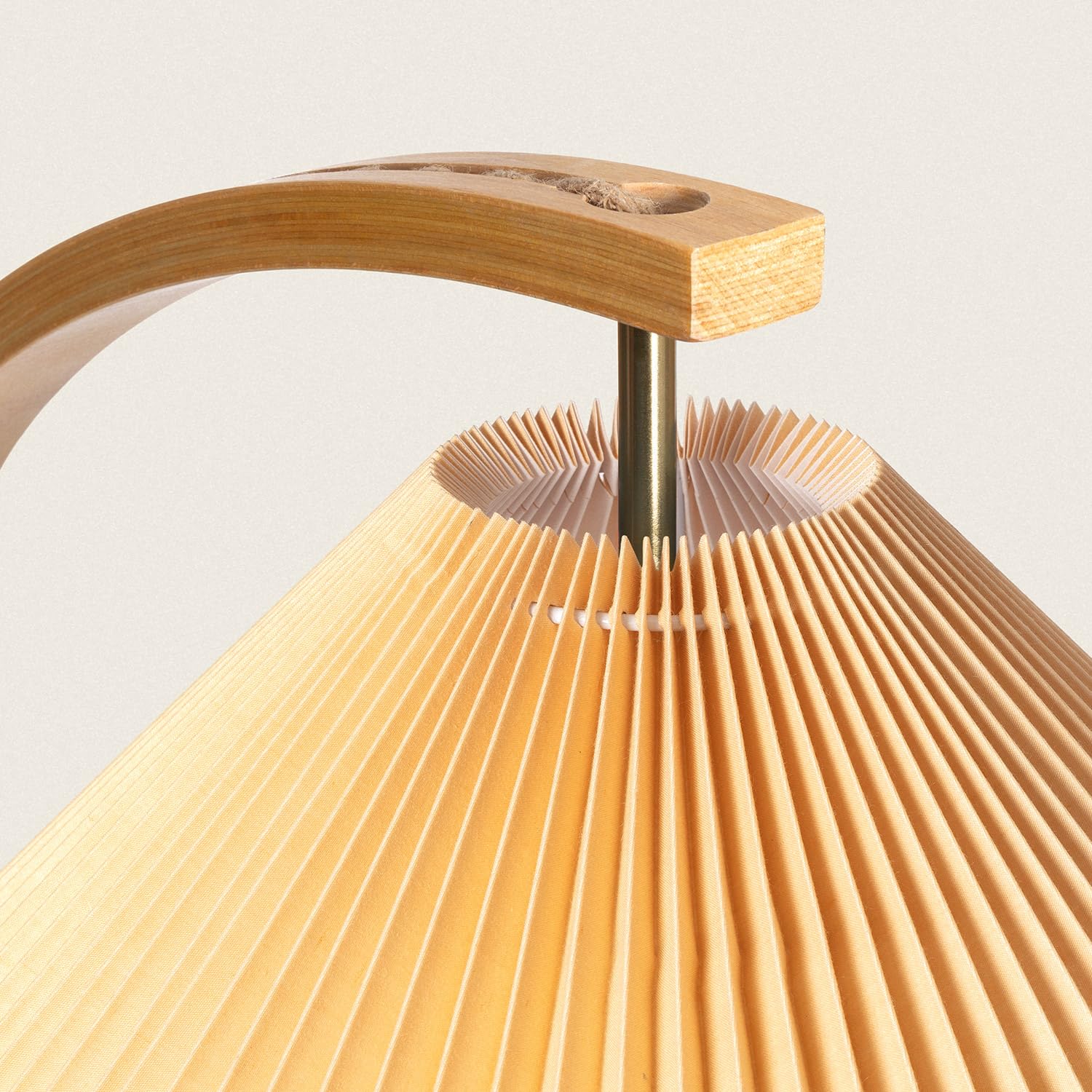 LEDKIA Lampada da Terra Legno Luanda Arancione