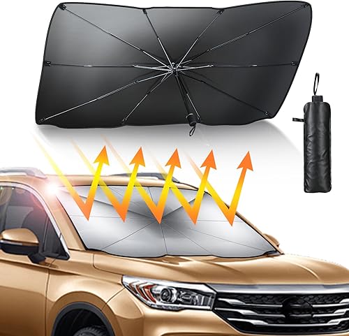 Parasol plegable para parabrisas de automóvil, para bloquear los rayos ultravioleta y el calor para mantener el automóvil fresco, fácil de almacenar