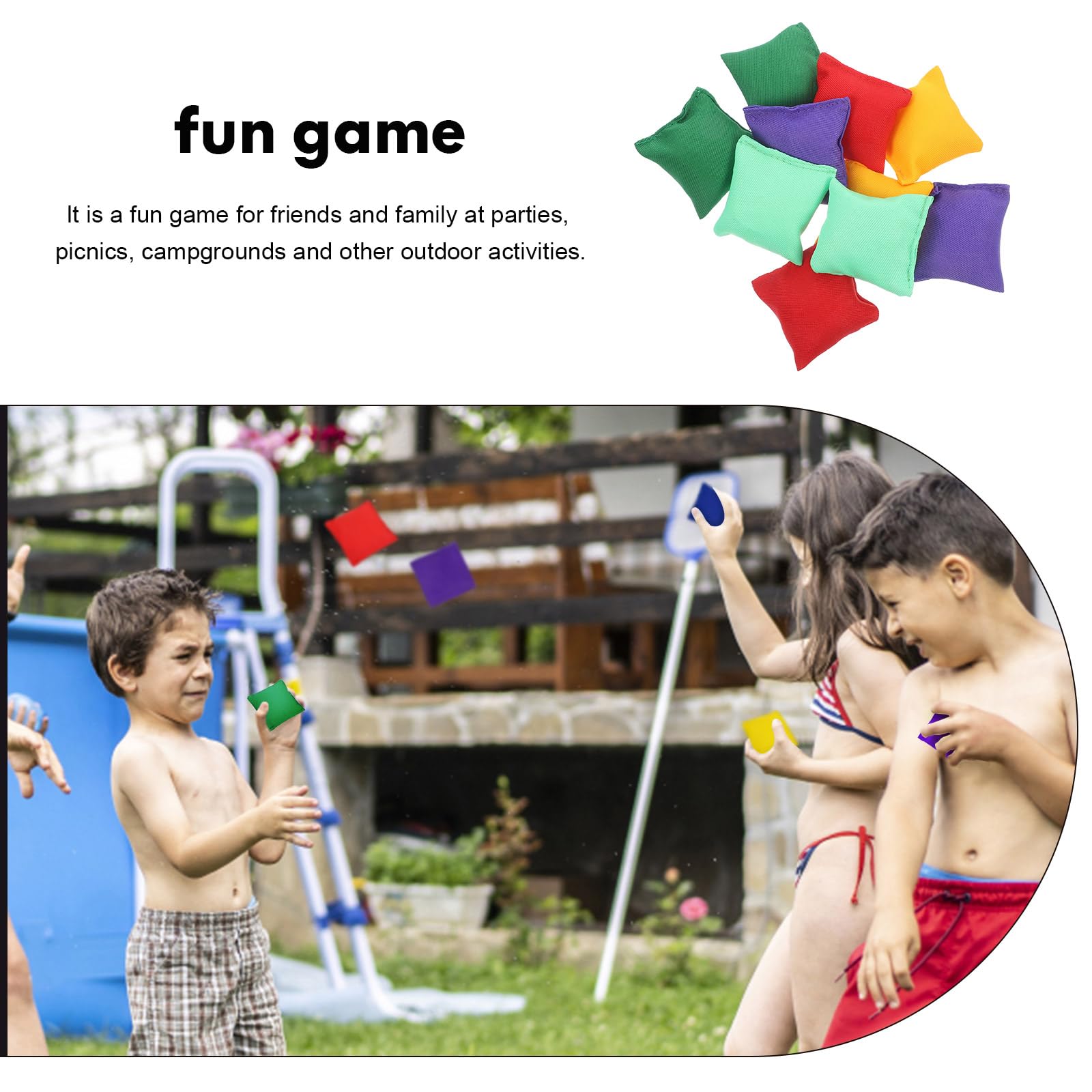 Family Game Bean Bags 10-Pack Nylon Bean Bags For Kids - Assorted ...