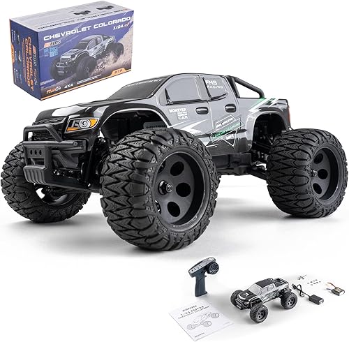 Mq&Kun FMS FMT24 124 Chevrolet Colorado RTR cepillado RC Camión 4X4 Off-Road Hobby Grade 2 velocidades RC Crawler impermeable RC Cars con control