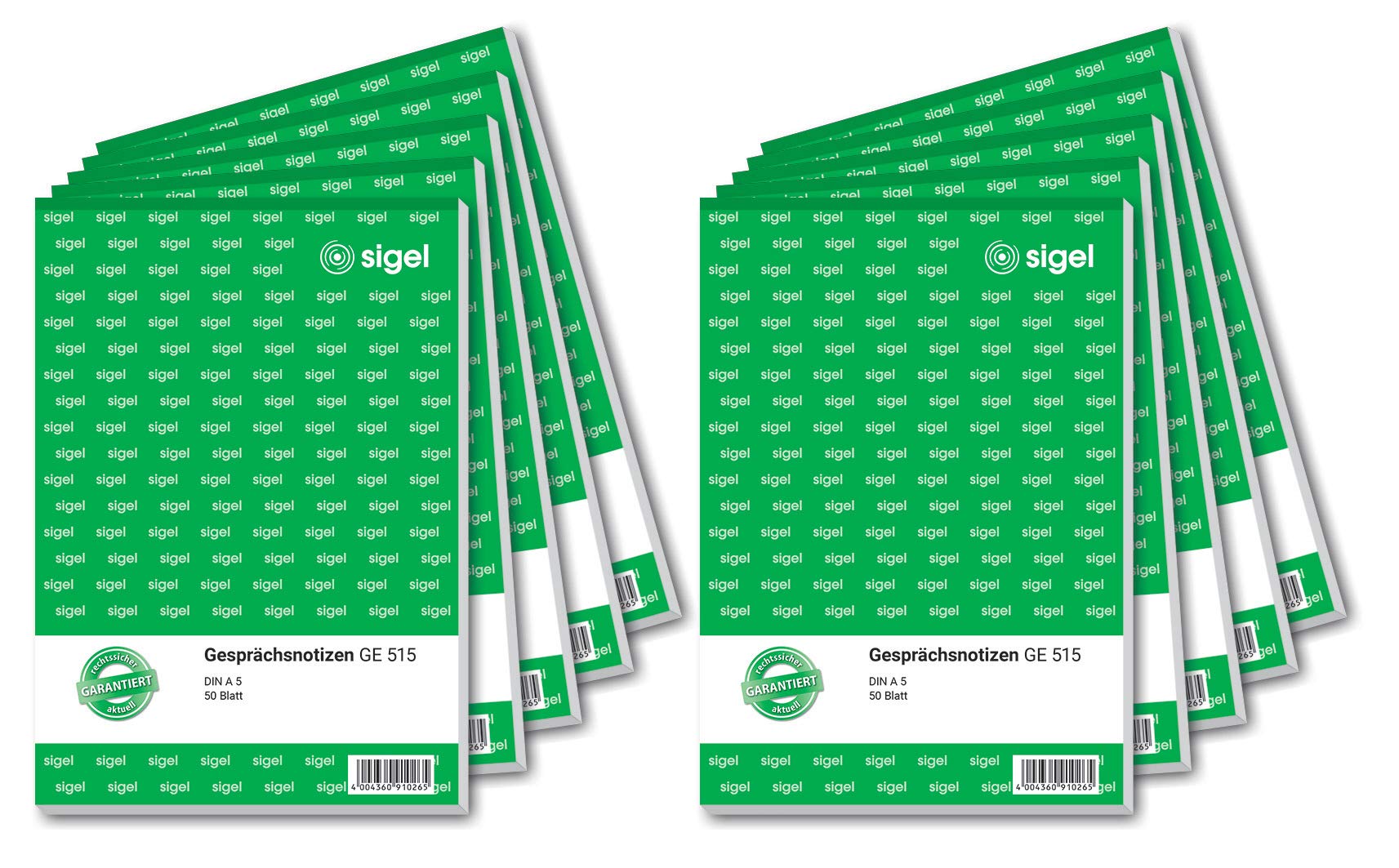 Sigel GE515 Note Pad A5 10 Pack