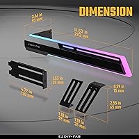 Vista 3 de EZDIY-FAB Soporte Abrazadera para GPU ARGB de 5V, Refuerzo de Soporte para Tarjeta Gráfica GPU, Soporte para Tarjeta de Video, Estructura