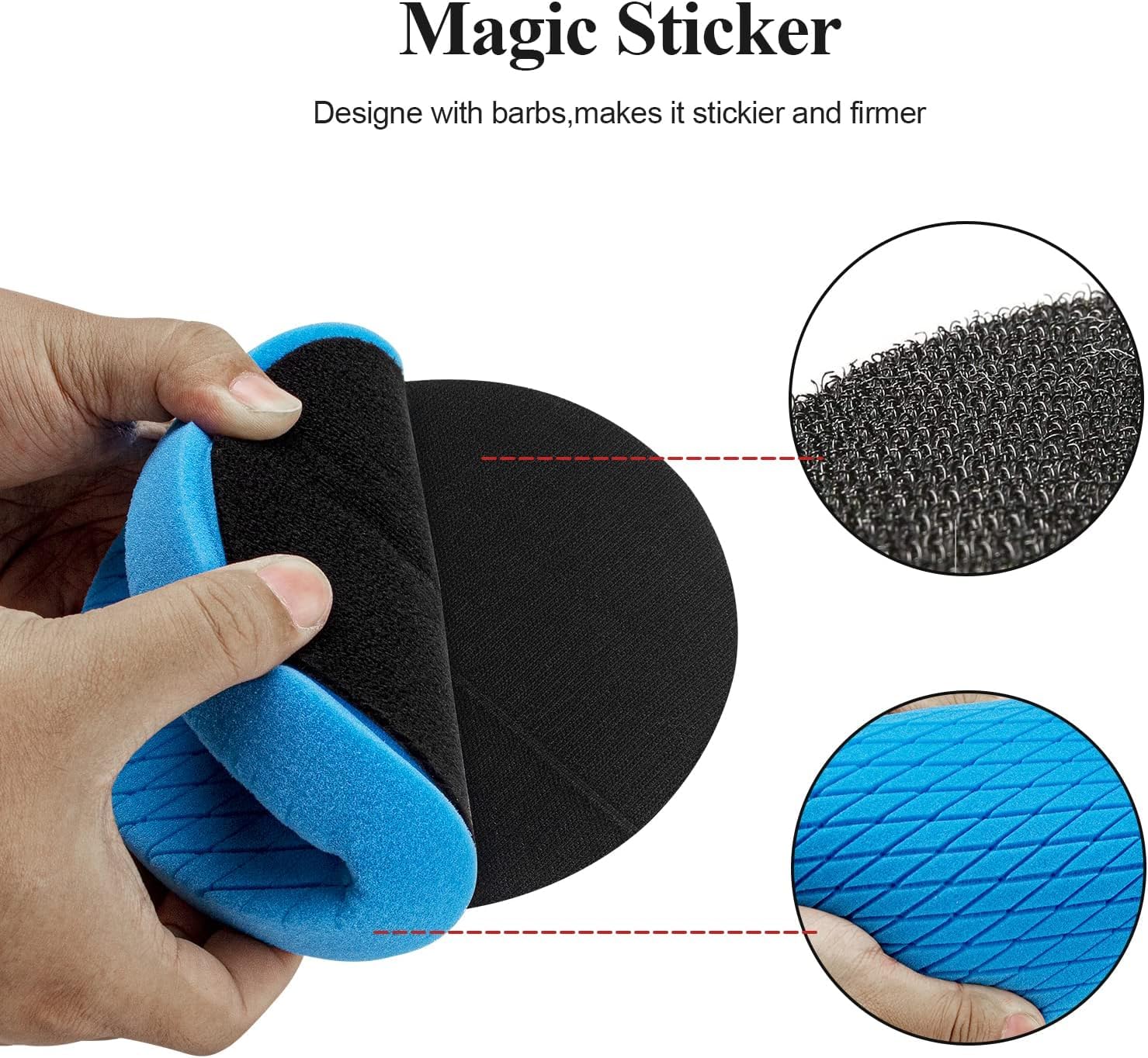 8PCS Buffing Pads 6 Inch Drill Polishing Ki for 6 Inch Backing Plate Compound Buffing Sponge and Woolen Pads Cutting Polishing Pad Kit