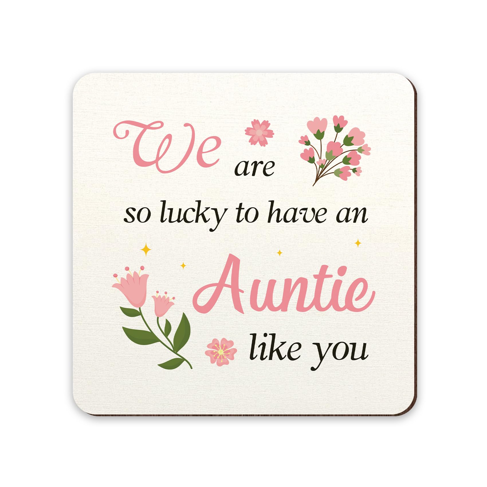 Yritioa Auntie Gifts,Auntie Gifts from Nephew,Aunty Coaster,Best Aunty Birthday Gift,Mothers Day Presents for Aunties,Aunties Birthday Presents