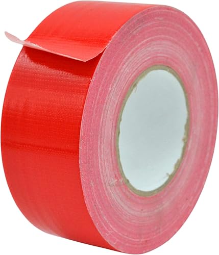 MAT Cinta adhesiva de grado industrial rojo, 2.5 pulgadas x 60 yardas, impermeable, resistente a los rayos UV para manualidades, mejoras en el