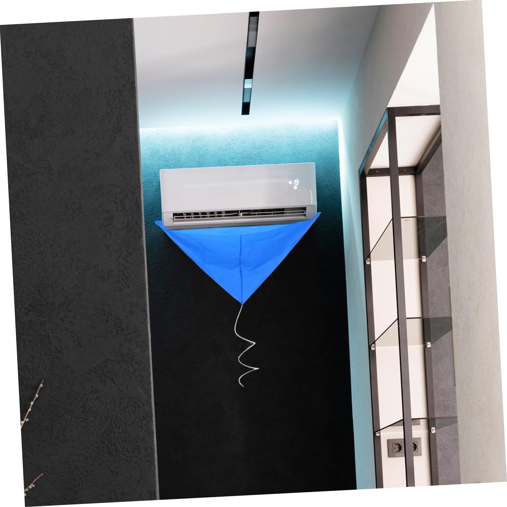 HOMSFOU Borsa Di Pulizia Per Climatizzatori Con Tubo Da Metri Accessorio Professionalper Rimuovere Polvere Per Uffici e Case