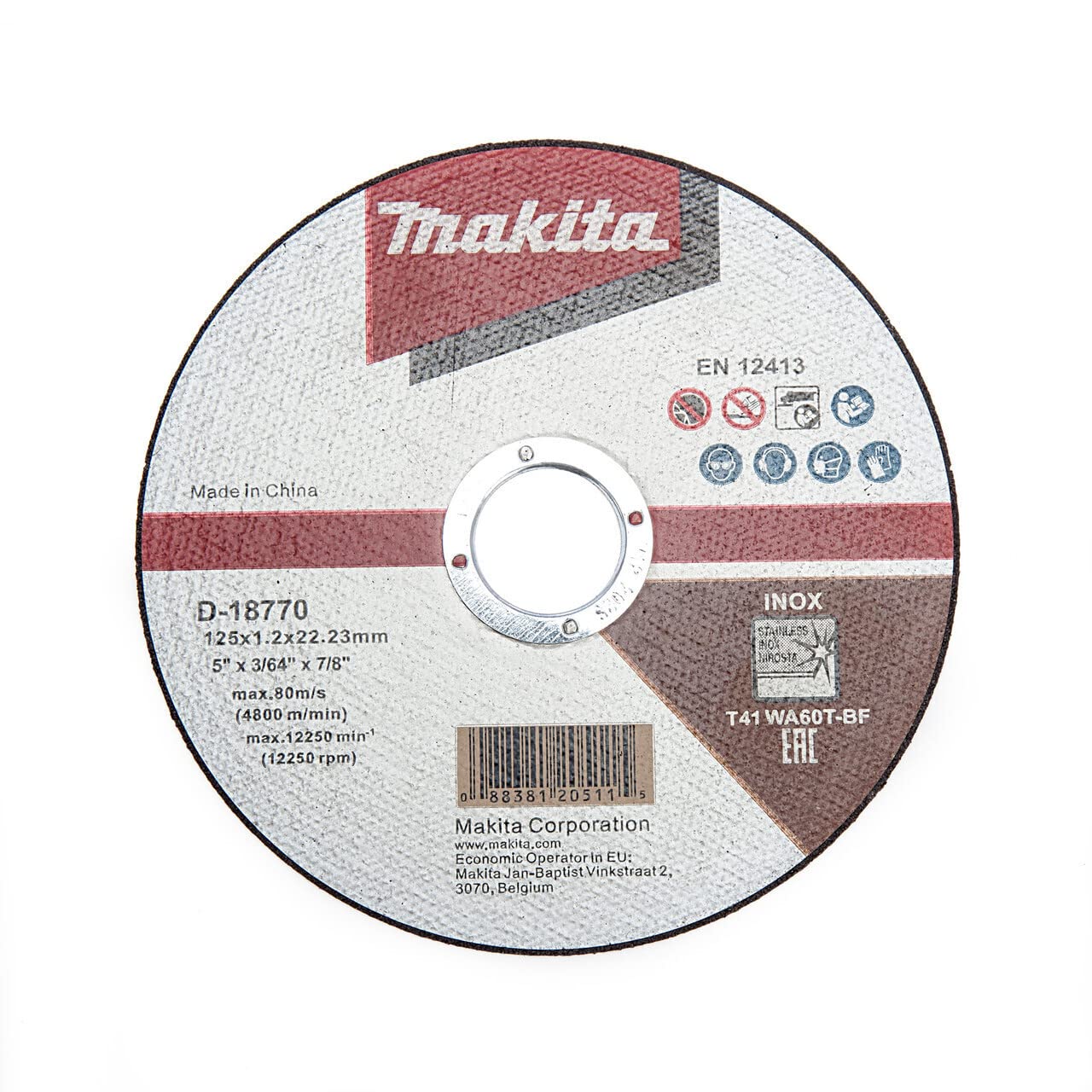 Doorsl.Sch. 125X1,2Mm Rvs 100S