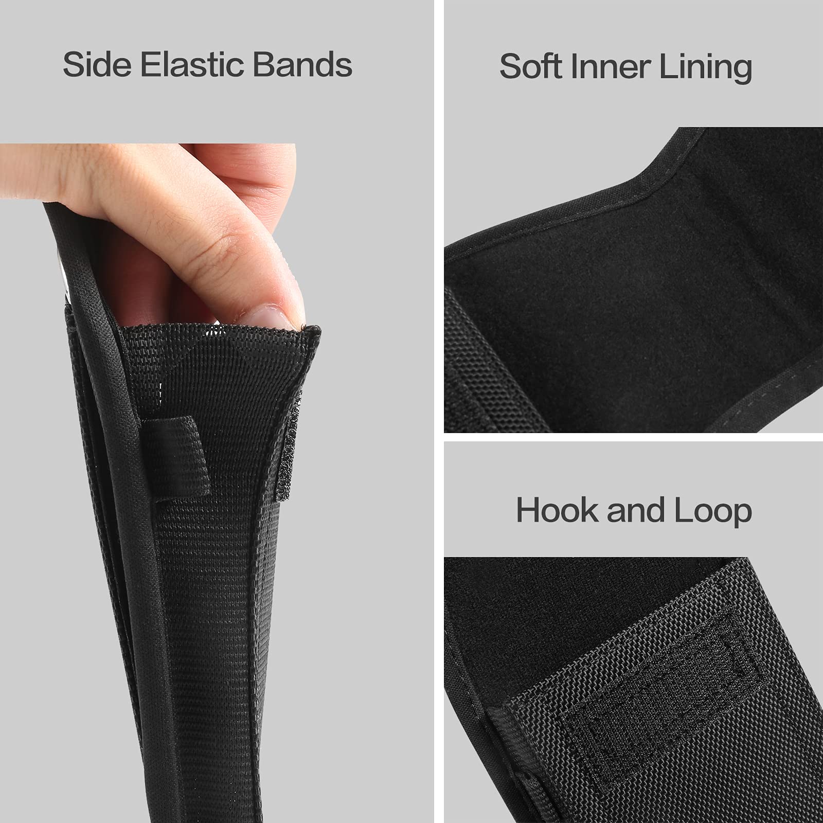 Étui de téléphone portable vertical en nylon pour homme compatible avec Samsung Galaxy S23+ S22+ S10+ S9+ / S21 FE/Apple iPhone 11 Pro Max/XS Max/8 7 6S Plus/Google Pixel 7 6a 6 (M)