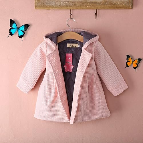 Miniatura 2 de Gabardina de otoño e invierno para bebés y niñas pequeñas, chaqueta con capucha para niños, ropa exterior, Rosa, morado.