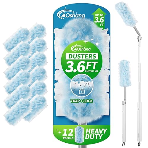 oshang Duster Heavy Duty 3.6 ft Extended Handle Dusting Kit