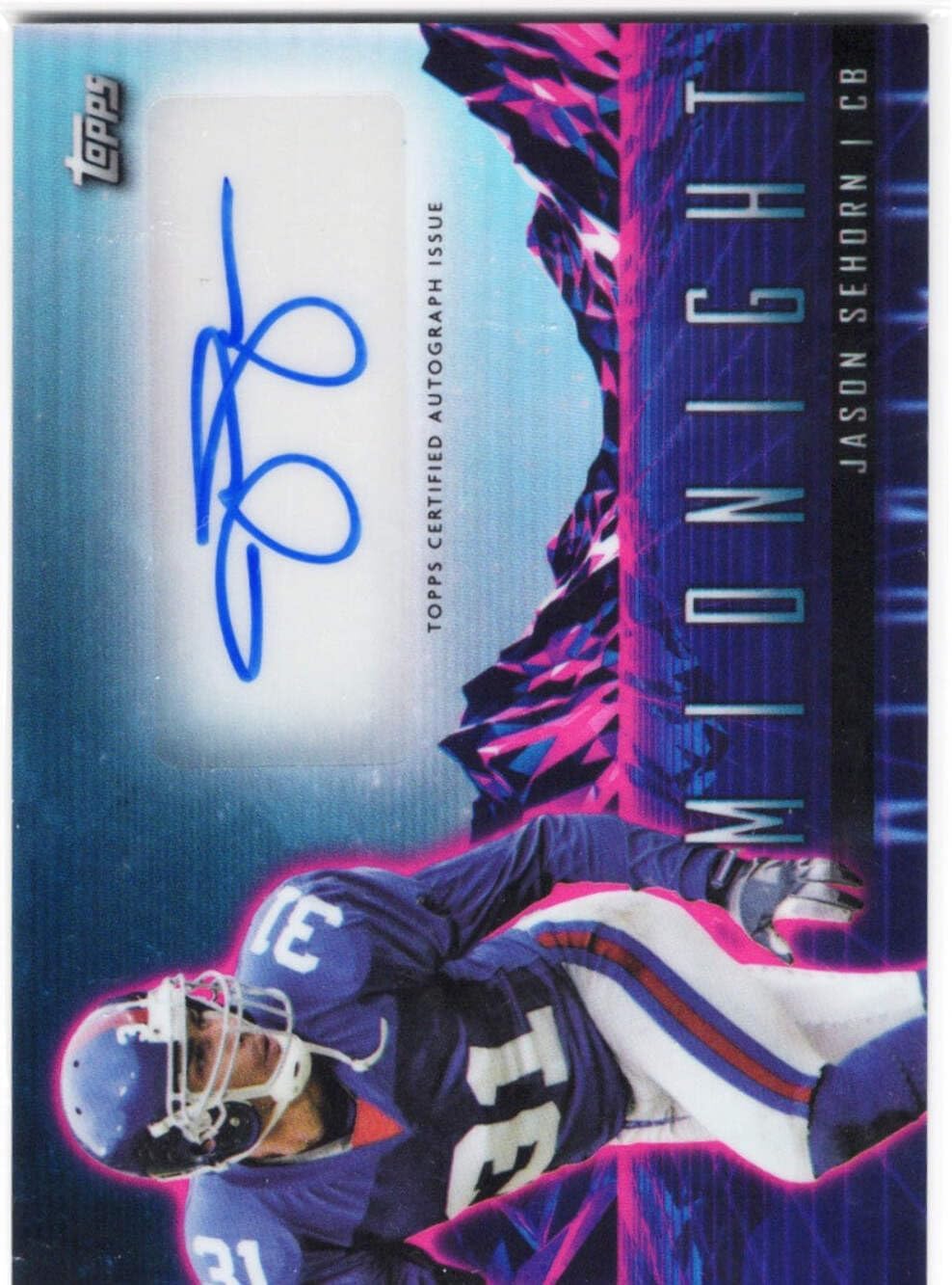2024 Topps Midnight Jason Sehorn #HZSJS Horizon Auto Football Card