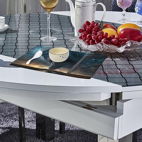 Miniatura 4 de Tornado Natural Disaster Placemats Set of 6 Resistant Table Mats Washable Place Mats for Dinner Party Table Decoration