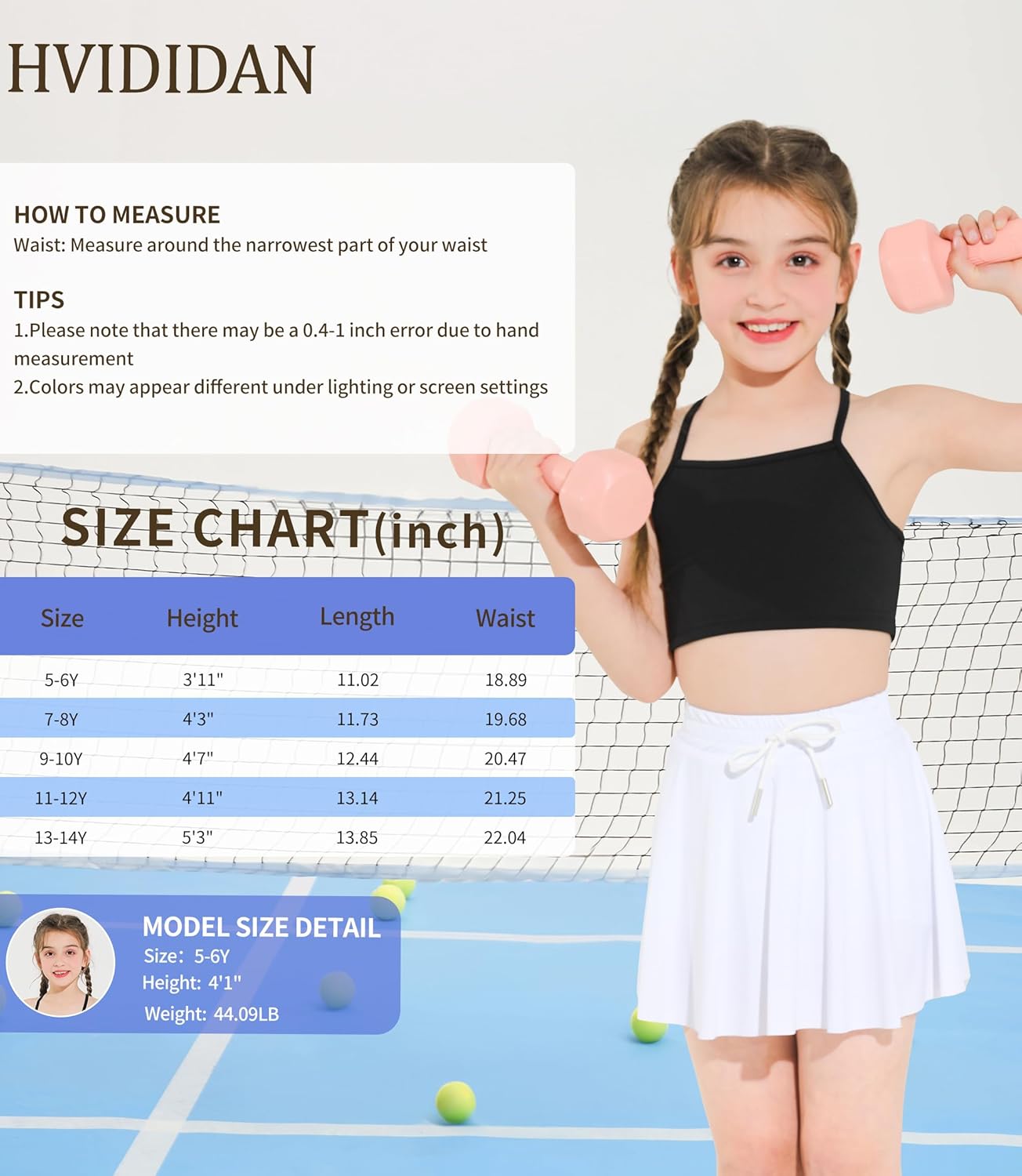 Girls Tennis Skirt Athletic Skort Butterfly Flowy Skorts for Kids Shorts with Pocket - Image 7