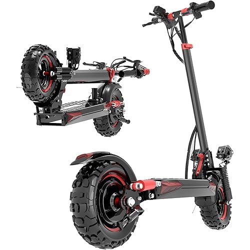 Electric Scooter for Adults, 37-40 Miles Long Range, 34 Mph, 11" Off-Road Tires,48V 18AH Big Battery,1200W Motor, Dual Braking System,Folding Commuter Electric Scooter