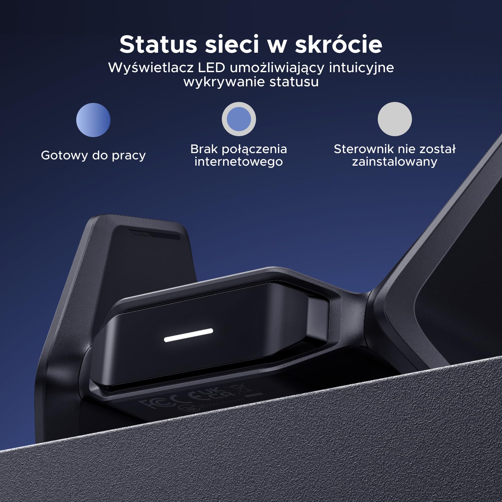 UGREEN WiFi Stick do komputera PC BE6500 WiFi 7 WiFi Stick Tri Band 6G/5G/2.4G MLO, WPA3, adapter WiFi do komputera PC z 2 wysokowydajnymi antenami USB WiFi Stick kompatybilny z Windows 10/11.