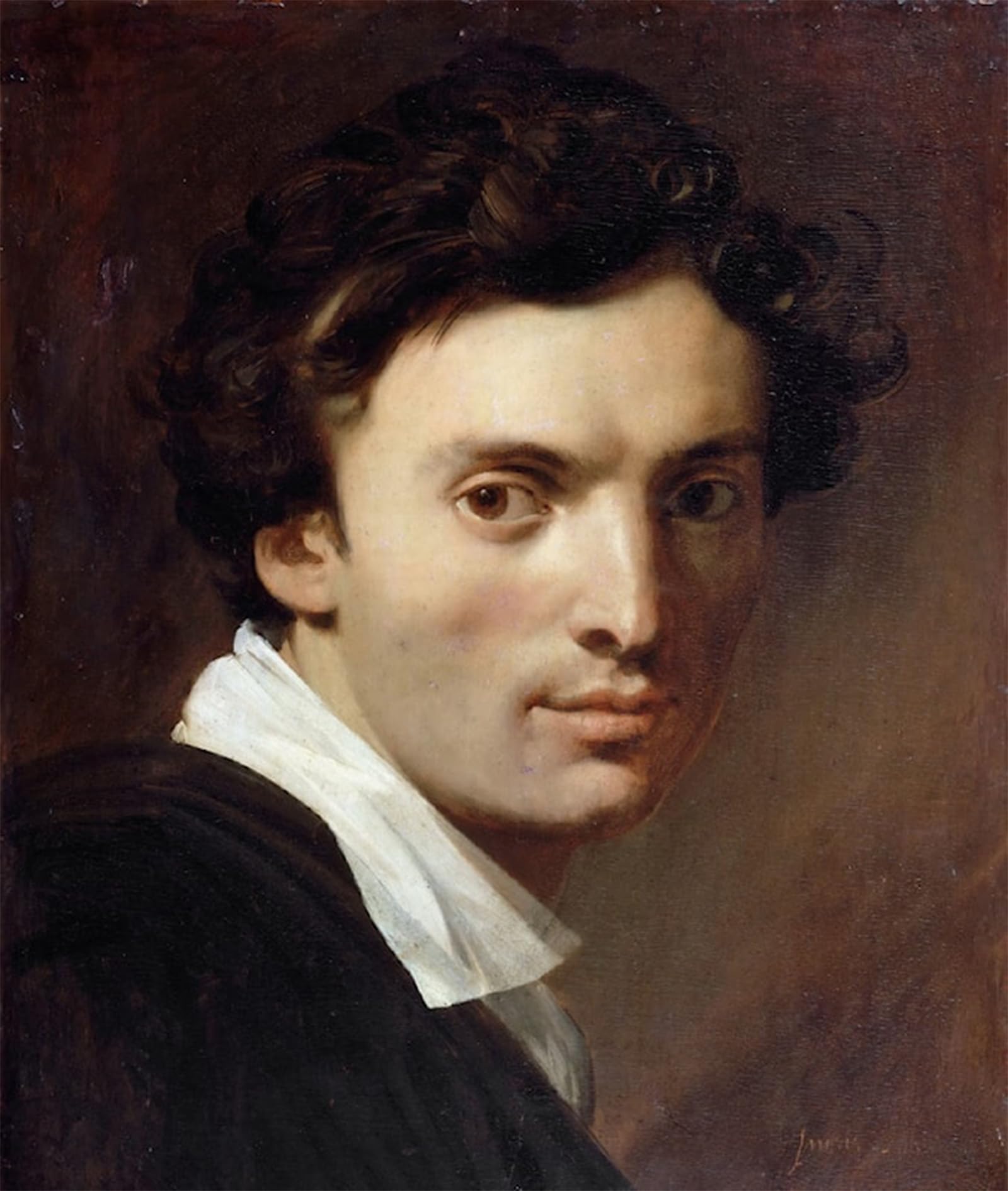 ARTXLXXBN Famous Print Painting Colorful Art Print the Sculptor Jean-pierre Cortot by Jean Auguste Dominique Ingres Canvas Art Decorations for Home Decor 60x90cm